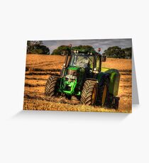 Tractor and the Baler Greeting Card
