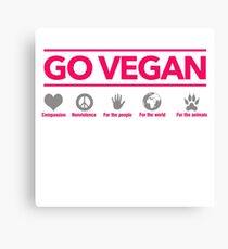 go vegan Canvas Print