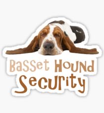 Funny Basset Hound Security Design Sticker