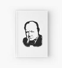 CHURCHILL, Sir Winston Leonard Spencer Churchill, Greatest War Leader, Black on White Hardcover Journal