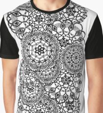 Delicate knitted lace of round doilies, seamless pattern Graphic T-Shirt