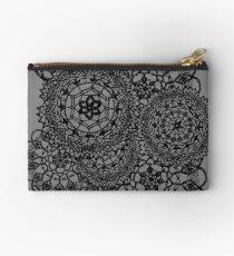 Delicate knitted lace of round doilies, seamless pattern Studio Pouch