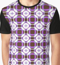 sixties square fashion retro shapes seamless colorful repeat pattern Graphic T-Shirt