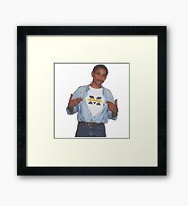 Obama Supreme Tshirt Picture University of Michigan Framed Print