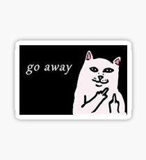 rip n' dip cat "go away" Sticker