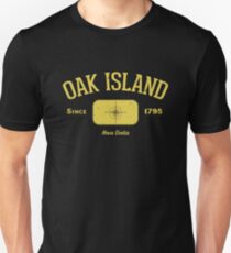 Oak Island Nova Scotia Compass Design Gift Product - Gold Unisex T-Shirt