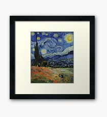 Claude Monet Poppy Fields Vincent Van Gogh Starry Night | Collage 2.0 by Bohemian Bear Framed Print