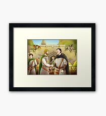 Robin Hood And The Captain Of The Guard Framed Print