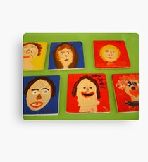 Face Tiles Canvas Print