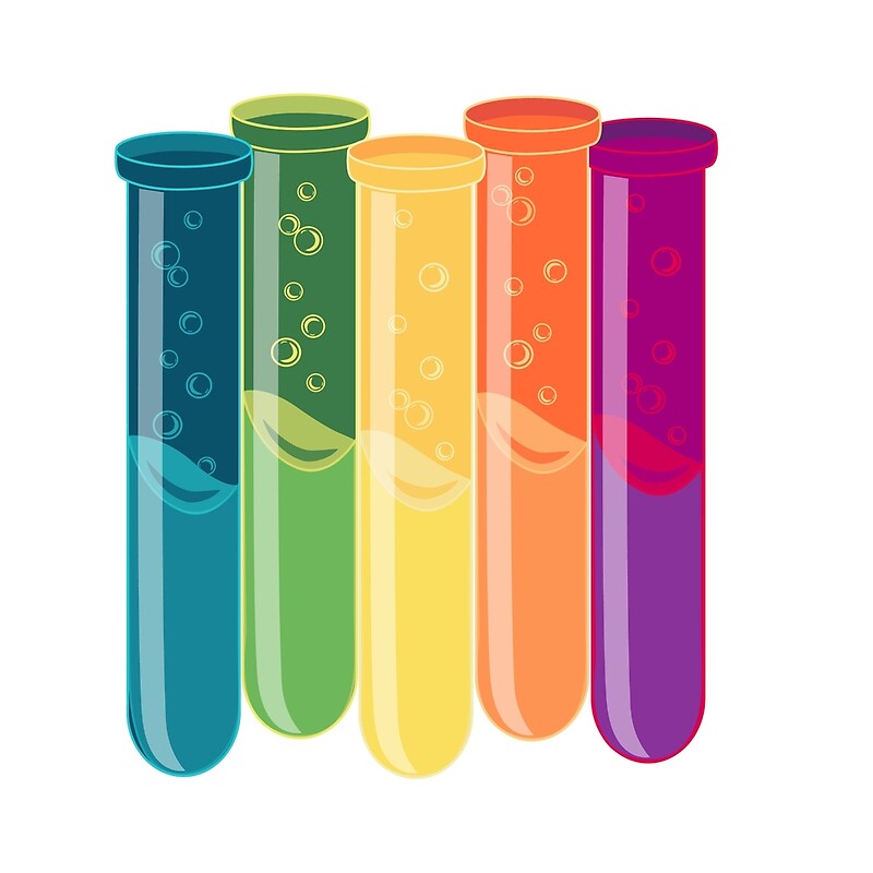"Rainbow Science Magic Test tubes" by dearchickie Redbubble