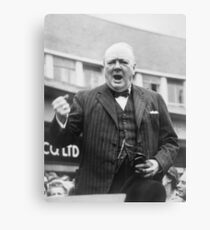 Winston Churchill Campaigning - 1945 Canvas Print