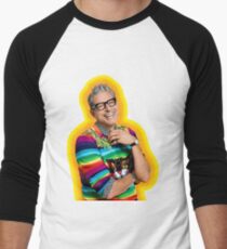 Camiseta ¾ estilo béisbol Jeff Goldblum de la felicidad