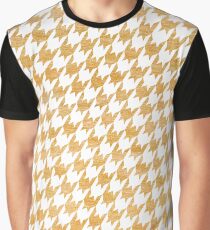 Orange and White houndstooth pattern Graphic T-Shirt