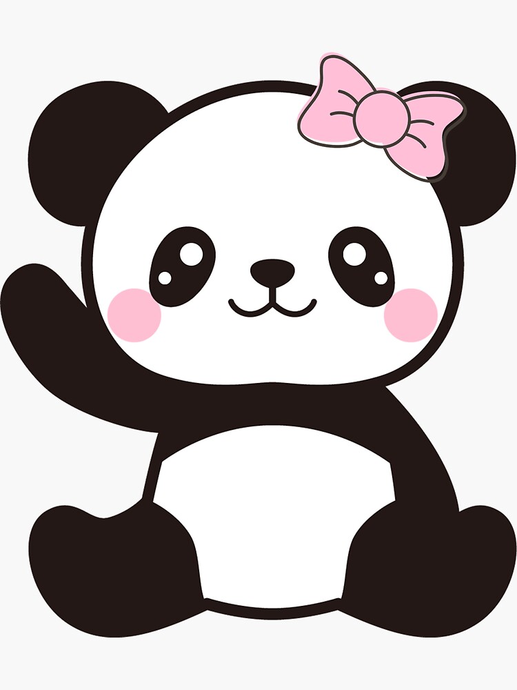 Sticker  Ours  mignon de panda de Kawaii   par 