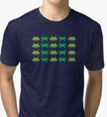 Space Alien Invaders Shirt | 80s Invaders Game Shirt Tri-blend T-Shirt