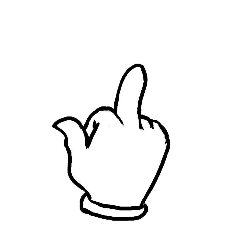 Middle Finger Cartoon Funny Design By Mickomerch Redbubble