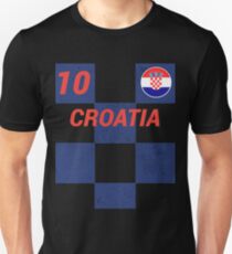 Kroatien-Weltfußball-Jersey-T-Shirt, kroatisches Fußball-Hemd Slim Fit T-Shirt