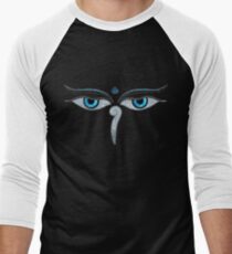Wisdom Eyes of Buddha Men's Baseball ¾ T-Shirt