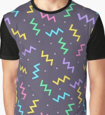Electric Zig Zag Pattern Graphic T-Shirt
