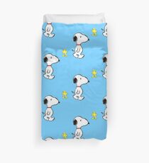 Snoopy and woodstock walking Duvet Cover