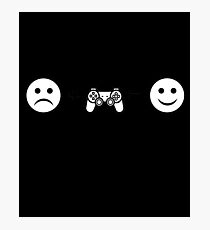 sad face gaming smiley face photographic print - smiley fortnite face