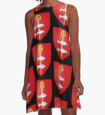 French France Coat of Arms 15446 Blason de la ville de Loché sur Indrois A-Line Dress