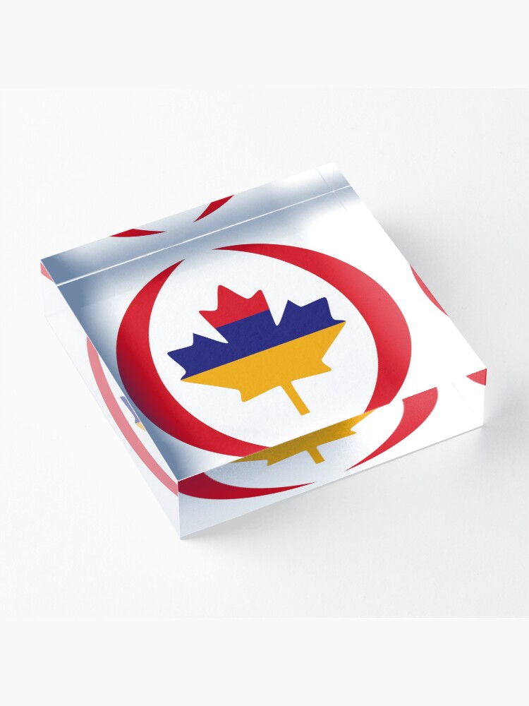 Alternate view of Armenian Canadian Multinational Patriot Flag Series Acrylic Block