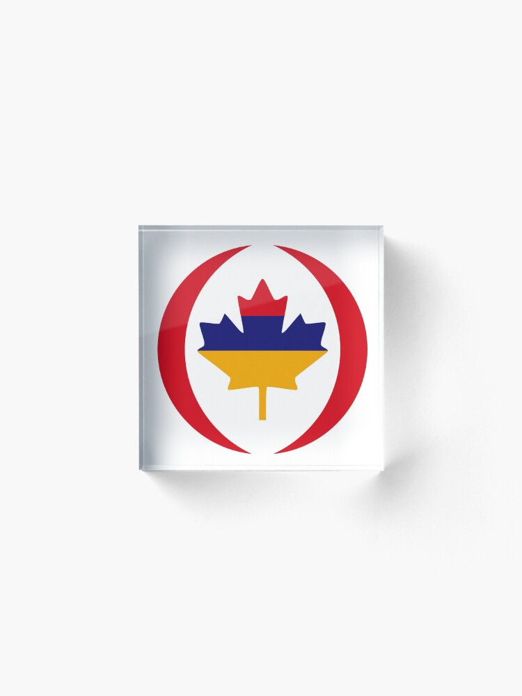 Alternate view of Armenian Canadian Multinational Patriot Flag Series Acrylic Block