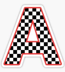 alpha checkered Sticker