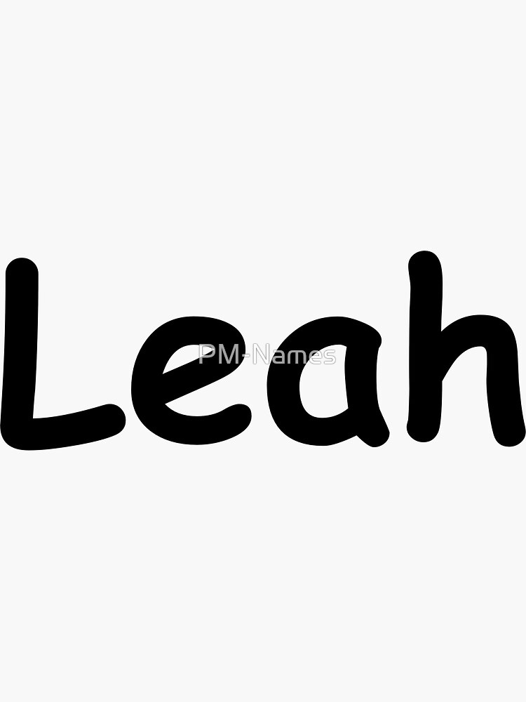 "Font Name Leah" Sticker by PM-Names | Redbubble