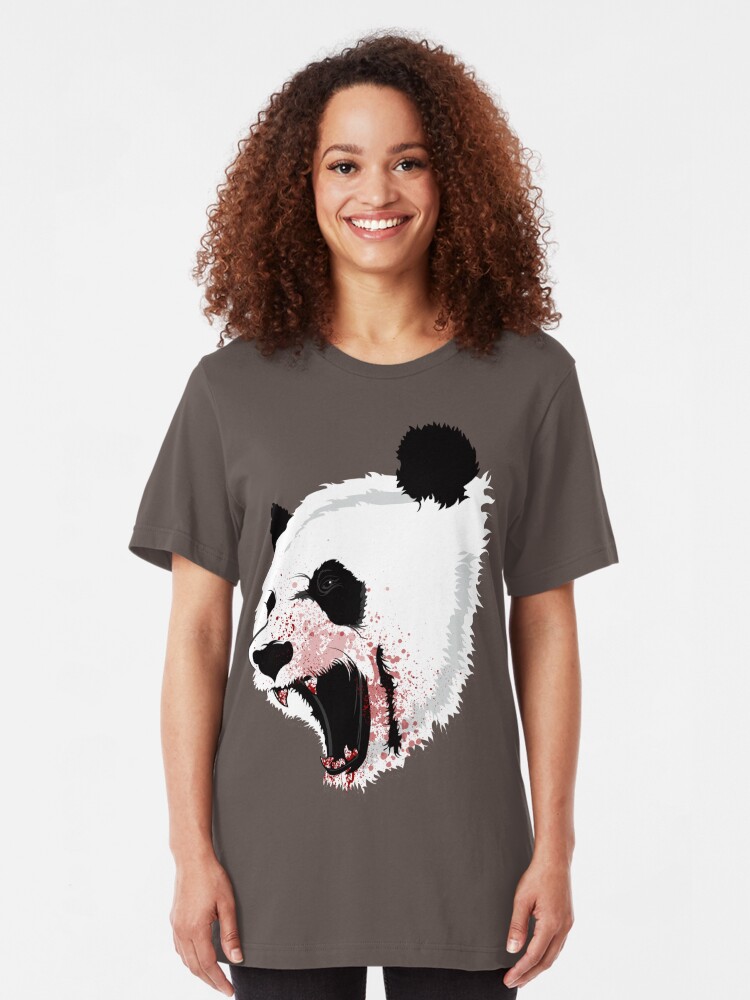 Panda Ladies T Shirt By Sykographx Redbubble 