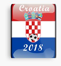Croatia Soccer shirt Team Russia 2018 TShirt Football Metal Print