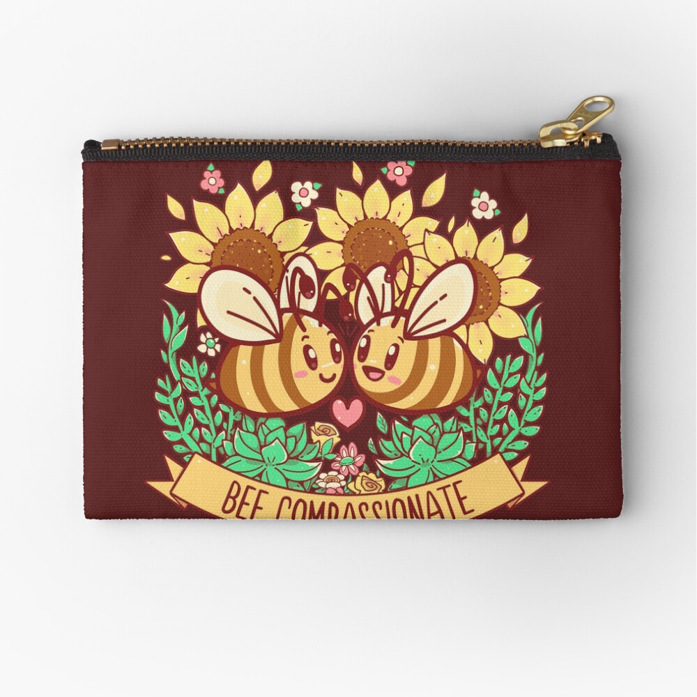 Bee Compassionate - Save the Bees Zipper Pouch