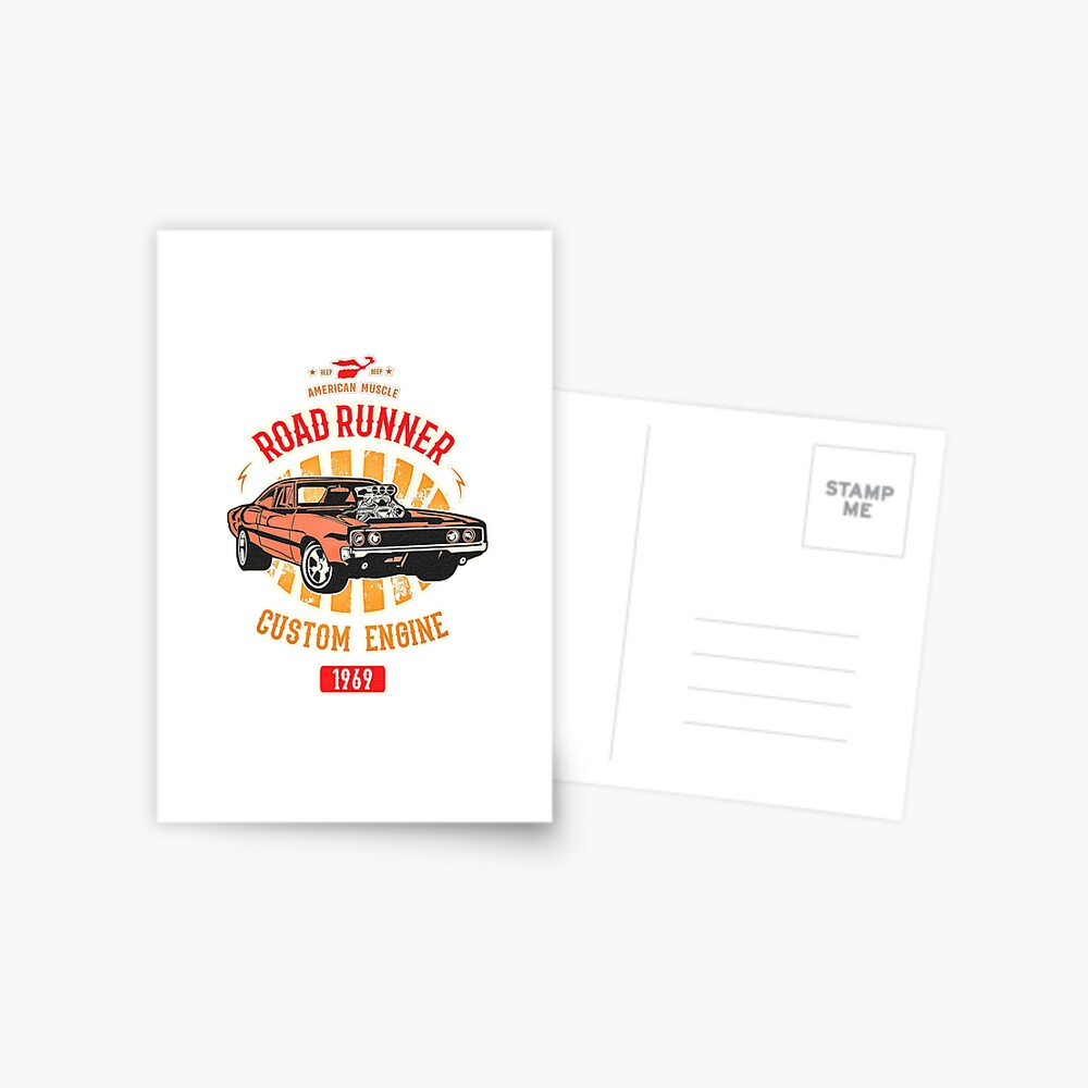 Plymouth Road Runner - American Muscle Postkarte