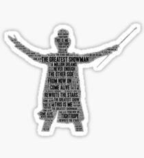 greatest showman word art Sticker