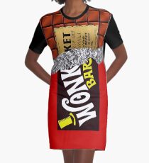 Wonka's Golden Ticket Chocolate Graphic T-Shirt Dress