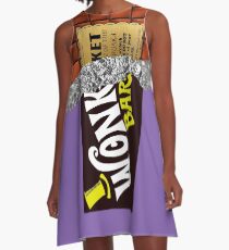 Wonka's Golden Ticket Schokolade A-Linien Kleid