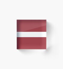 Flag: Latvia Acrylic Block