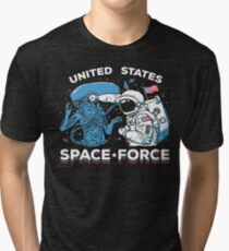 Camiseta de tejido mixto Camisa de la fuerza espacial de Estados Unidos