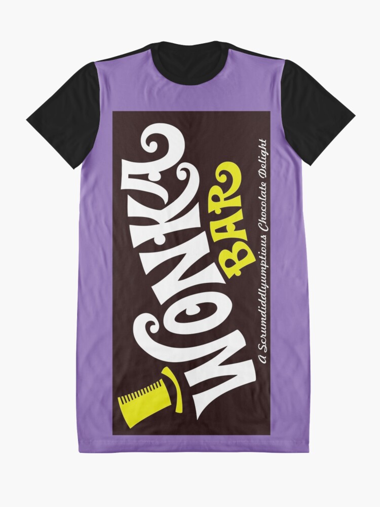 Download "Willy Wonka Chocolate Bar" Graphic T-Shirt Dress by ...