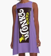 Willy Wonka Chocolate Bar A-Line Dress