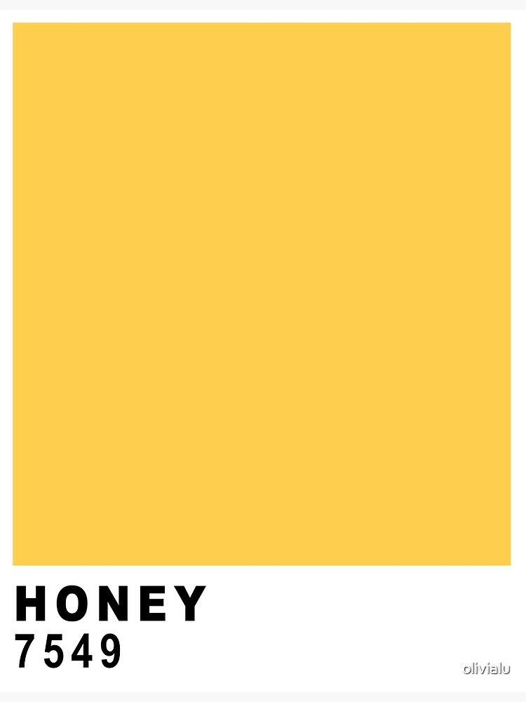 Honey Yellow Pantone Card Metal Print By Olivialu Redbubble