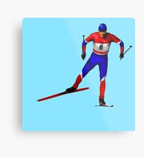 Cross-country skiing Metal Print