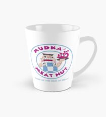 Taza cónica Logotipo de Mudka's Meat Hut
