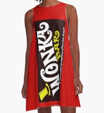 Willy Wonka Chocolate Bar A-Line Dress