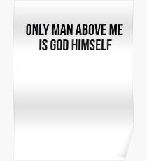 J Cole - Nur der Mensch über mir ist Gott selbst & # 39; Poster