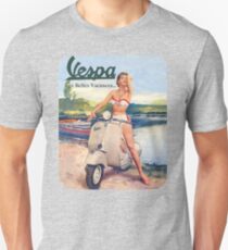 Camiseta ajustada Vespa Girl Pin-Up
