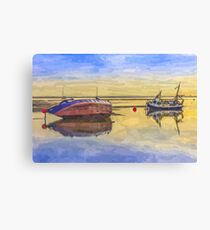 Boats in the morning Canvas Print