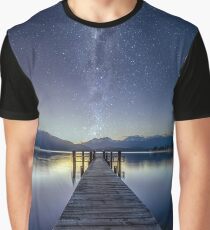 Lake Te Anau Milky Way Graphic T-Shirt