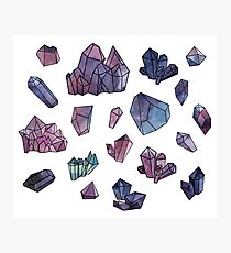 Amethyst minerals set Photographic Print